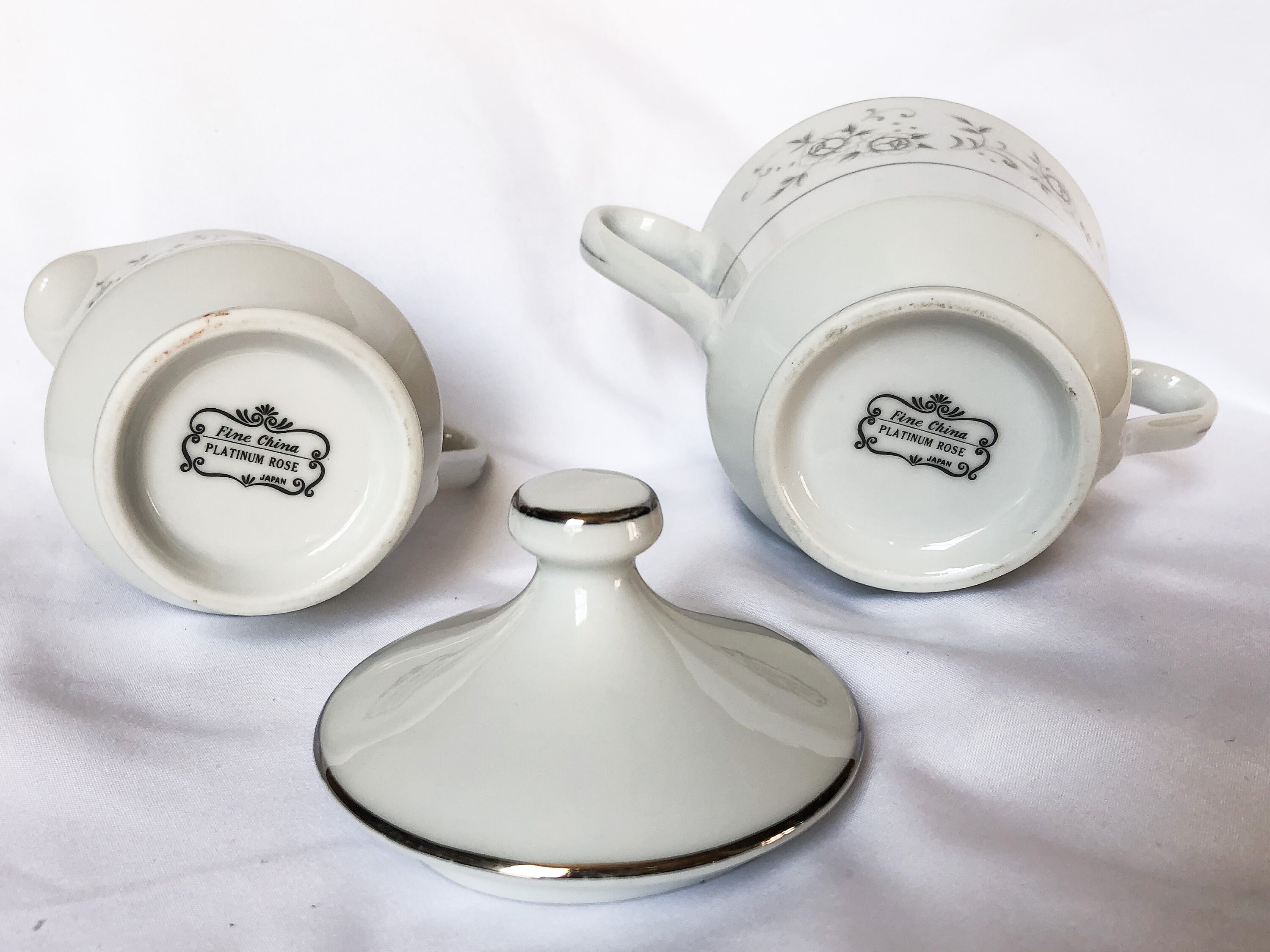 Fine China Made in Japan Creamer and Lidded Sugar Bowl Set Etsy