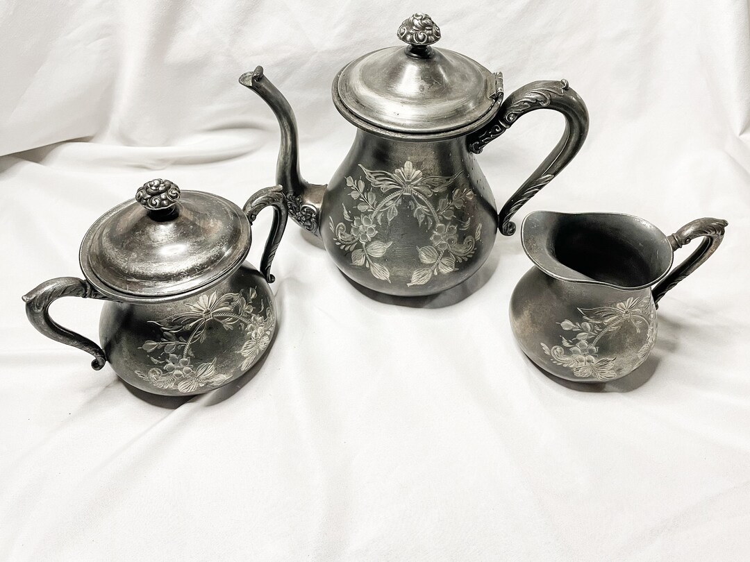 Antique Rockford Silver Co Quadruple Plate Brite Cut Silver Etsy