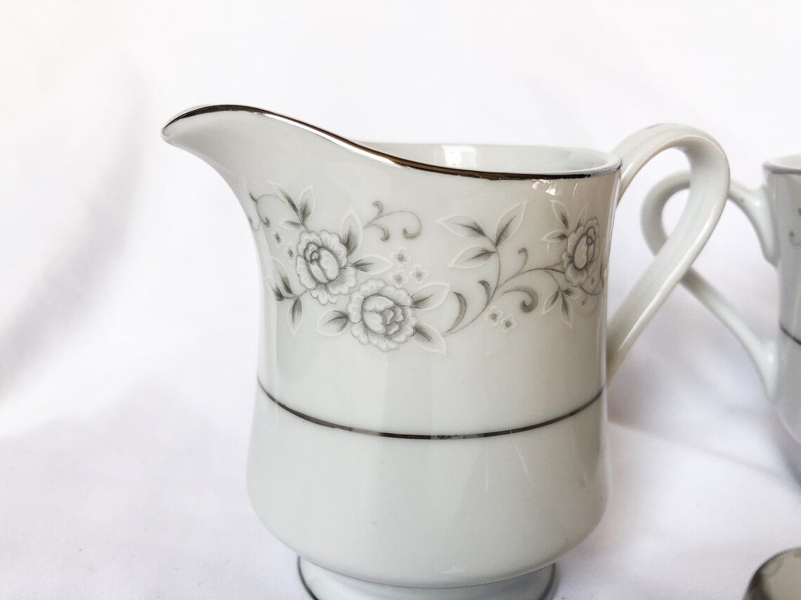 Fine China Made in Japan Creamer and Lidded Sugar Bowl Set Etsy