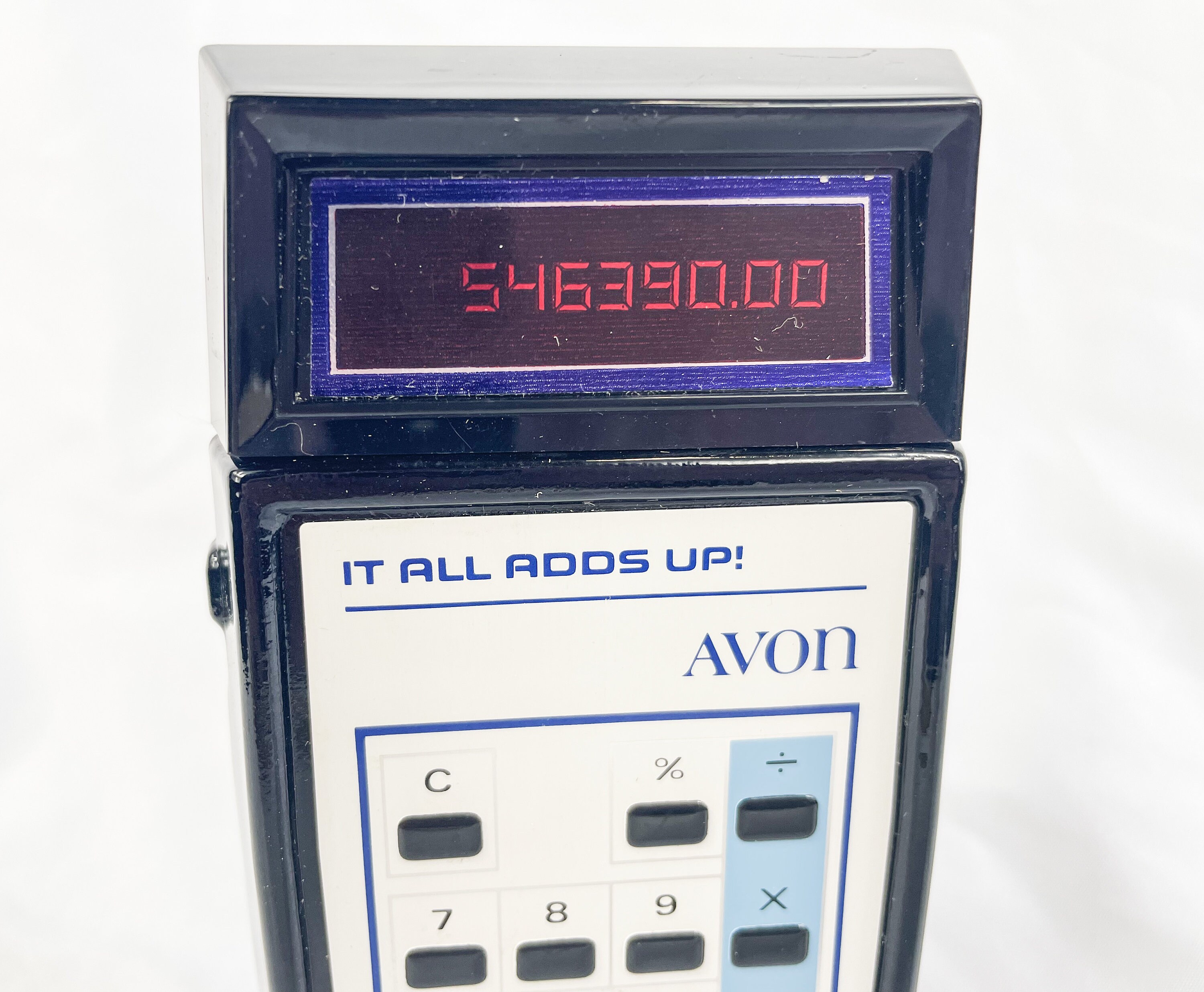 Avon 'it All Adds Up' Vintage Calculator Black Glass Etsy Canada