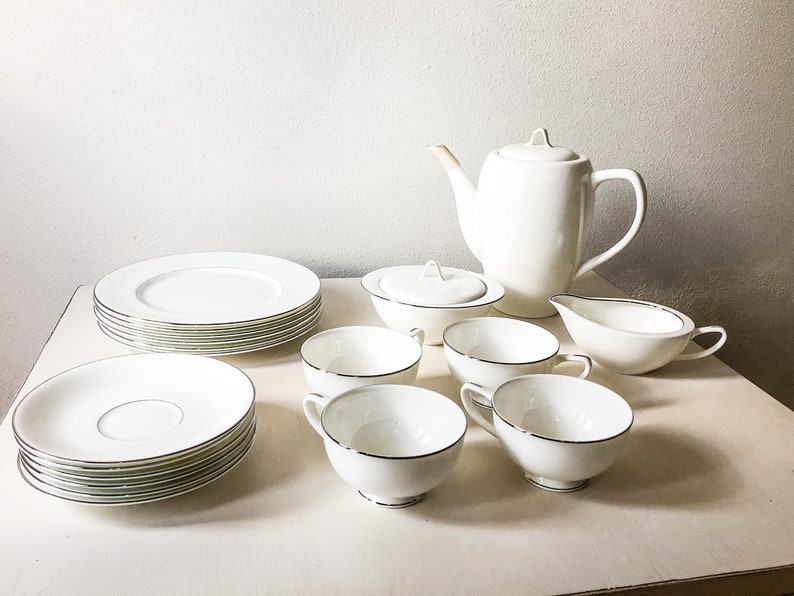 Fukagawa Japan Imperial Bone China with Platinum Trim Etsy