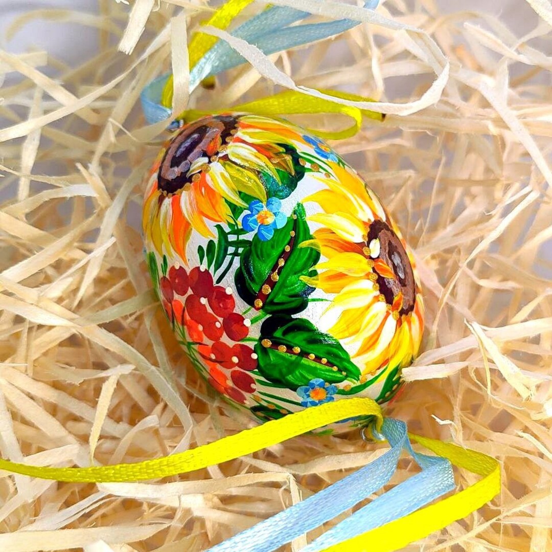 Ukrainian Hand Painted Wooden Pysanka, Personalized Easter Eggs With ...