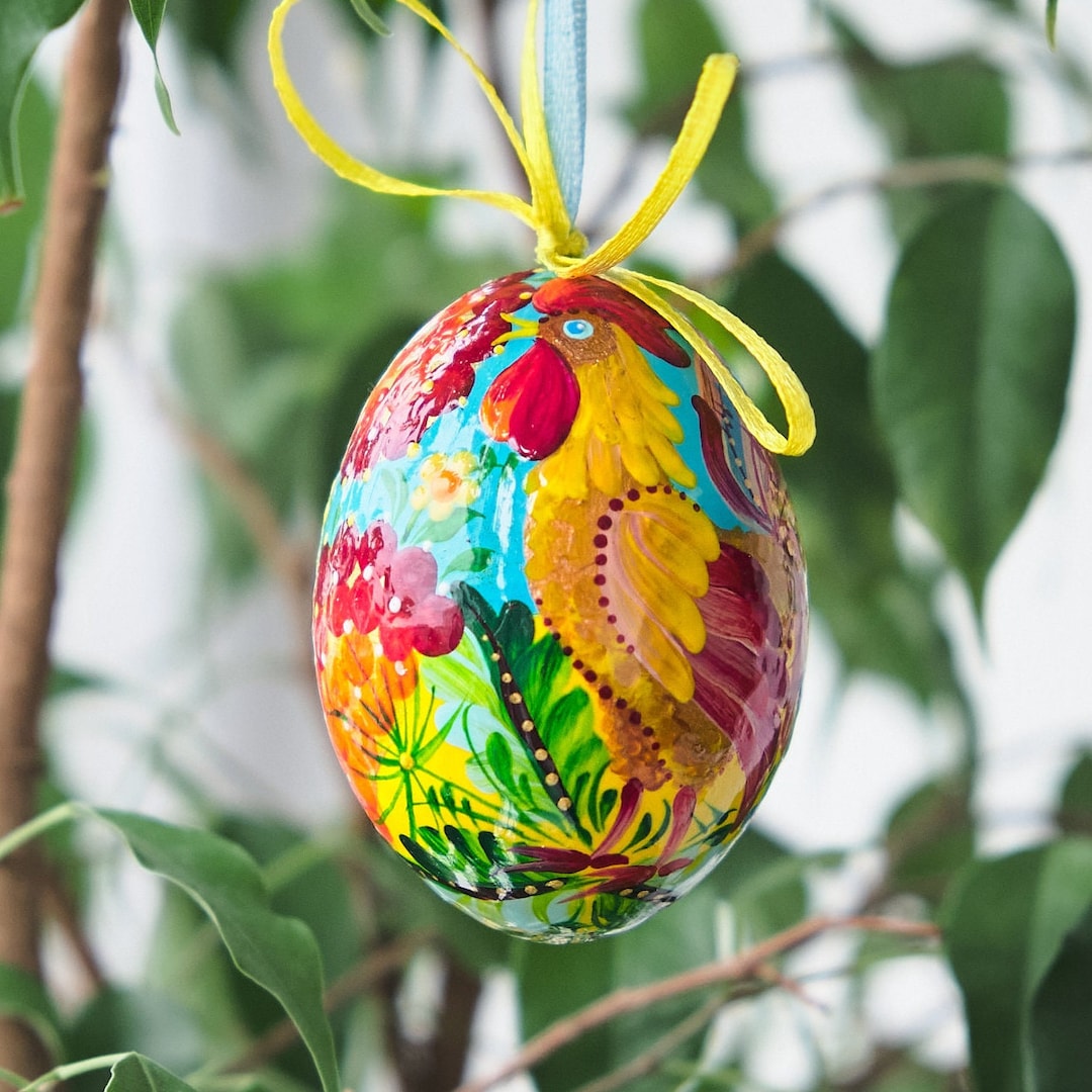 Ukrainian Hand Painted Wooden Pysanka, Personalized Easter Eggs With ...