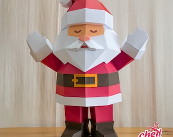 Santa Claus, Paper Santa Claus, Christmas, Papercraft Santa Claus, elf, Santa's helper, jingle bells, magical, celebration, Christmas tie