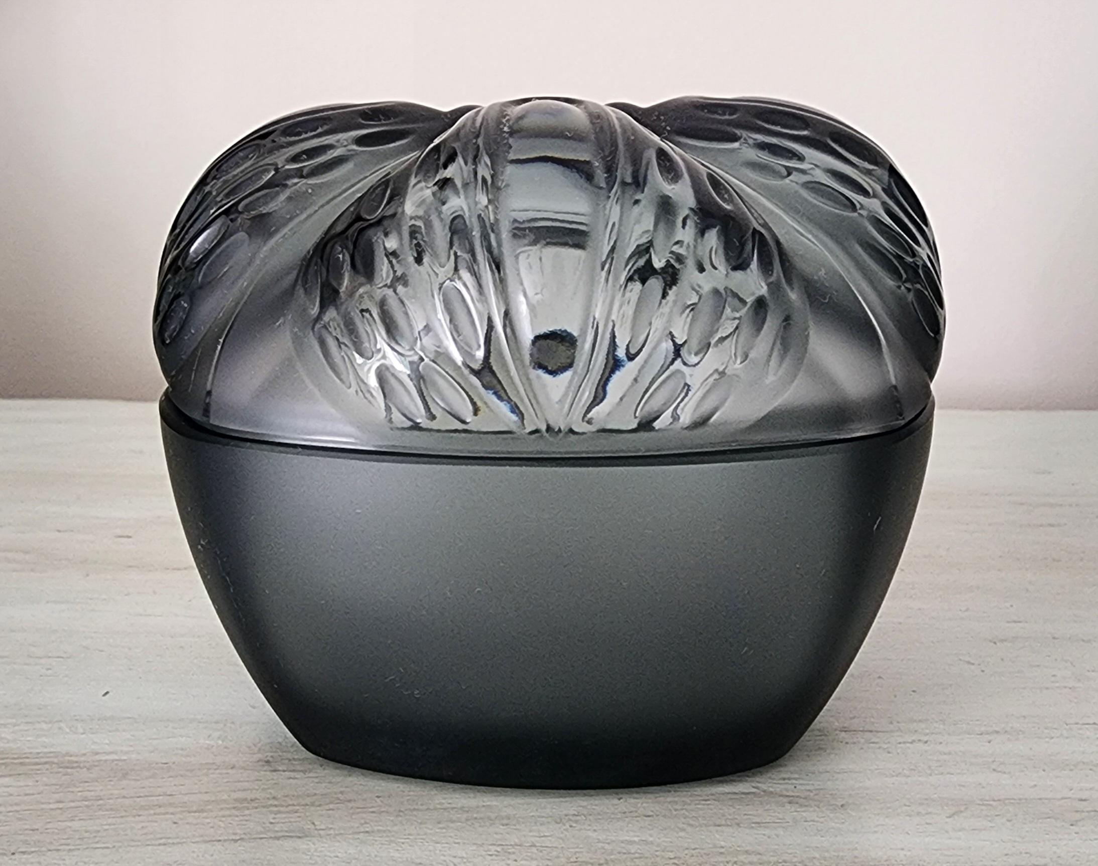 ラリック　ヴィクトワール RARE Lalique Crystal 'victoire' Trinket Box - Signed Luxury Decor