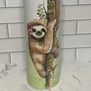 Sloth Tumbler Personalized, Sloth Gifts, Sloth Cup, Sloth Gifts For Women, Sloth Tumbler Cup, Sloth Gifts For Girls, Sloth Cup With Straw image 3