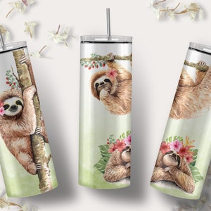 Sloth Tumbler Personalized, Sloth Gifts, Sloth Cup, Sloth Gifts For Women, Sloth Tumbler Cup, Sloth Gifts For Girls, Sloth Cup With Straw