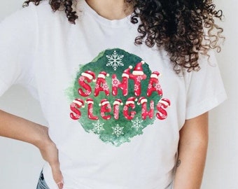 Christmas Shirt PNG, Santa Sleighs T-shirt PNG, Santa Sayings PNG, Funny Christmas png