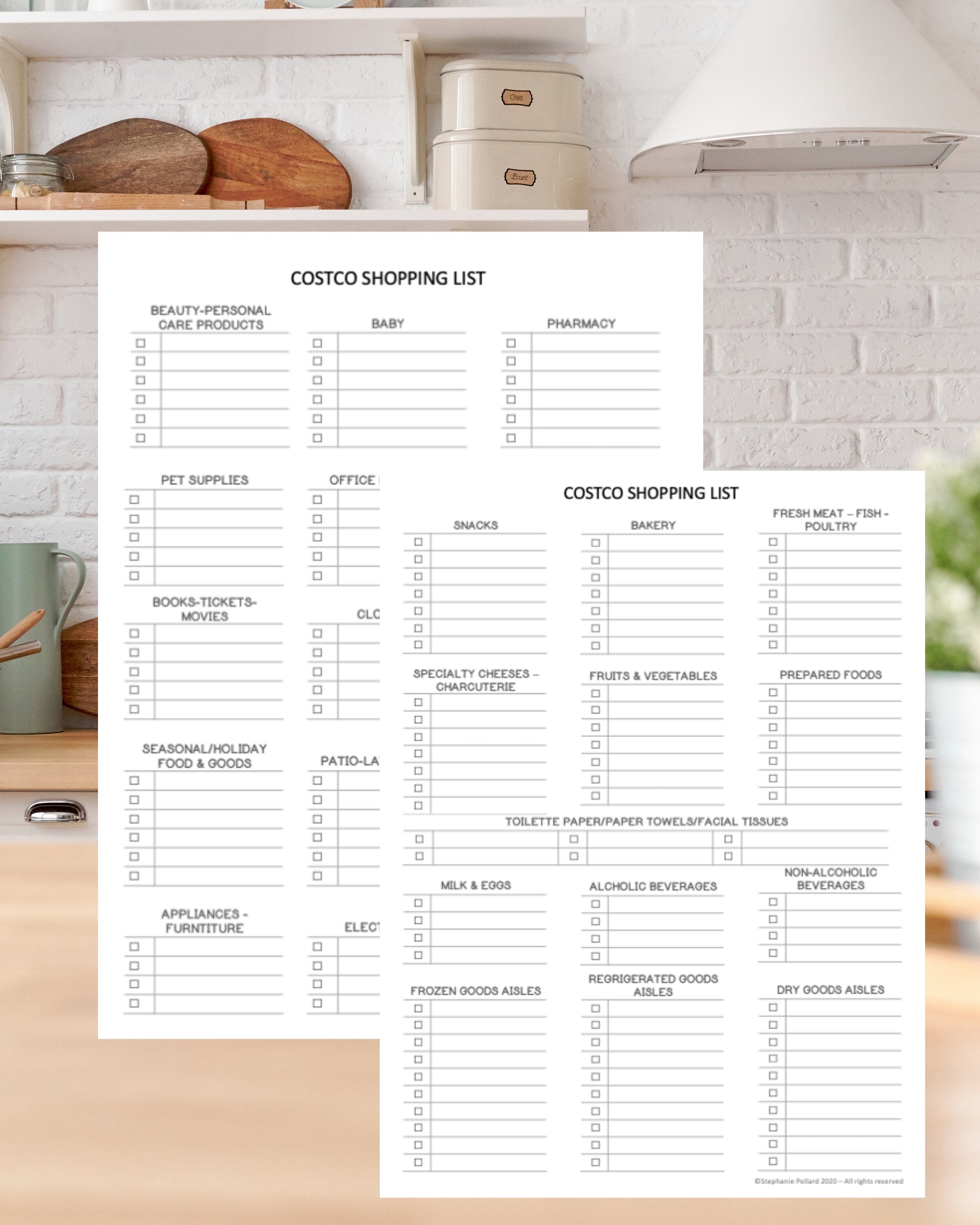 Costco Shopping List Grocery List Printable Etsy