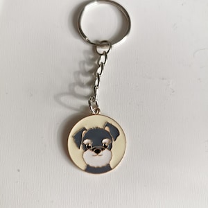 Schnauzer Keyring - Handmade Dog Lover Gift, Cute Schnauzer Charm, Personalized Dog Breed Keychain, Custom Pet Accessory, Schnauzer Mom Gift