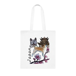Japan Akita Inu Cotton Tote