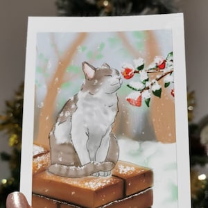 Print of Ghibli Studio digital study room decor cat art house decor for animals lover gift print of cat print ghibli studio artwork