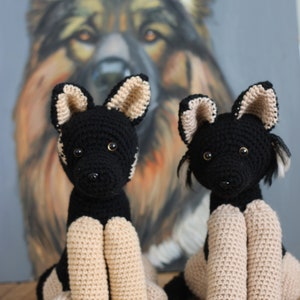 Handgemachte Häkelarbeit Deutscher Schäferhund: Sammlerstück Hunde Liebhaber Geschenk