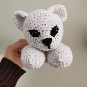 Witte Japanse Akita amigurumi pluche Akita knuffel Japanse Akita hond moeder hond moeder aanwezig hond moeder cadeau gehaakte Akita cadeau voor hem handgemaakt