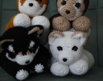 Crochet shiba inu plushie shiba inu amigurumi Red shiba plushie sesame shiba plushie white shiba plushie black and tan Shiba plushie dog