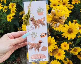 Handmade Golden Retriever Bookmark: Gift for Dog Lovers