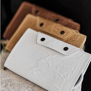 Handgemaakte portemonnees, cadeaus voor reisliefhebbers, beige leren portemonnee, blauwe portemonnee, cadeau voor reisaccessoires, Oekraïense verkopers, leren portemonnee voor dames