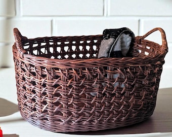 Handmade Laundry Basket, Woven Clothes Storage, Rustic Home Decor, Eco-Friendly Organizer