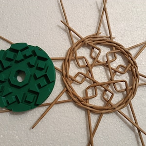 DIY Basket Weaving Mold-Round Wicker Pattern Craft Kit   | Flower of Life, Willow Craft Mould, and Bamboo Basket Weaving Form