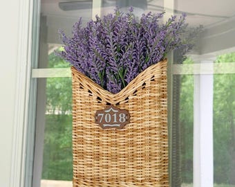Wicker Door Basket: Vintage Style Hanging Entryway Organizer