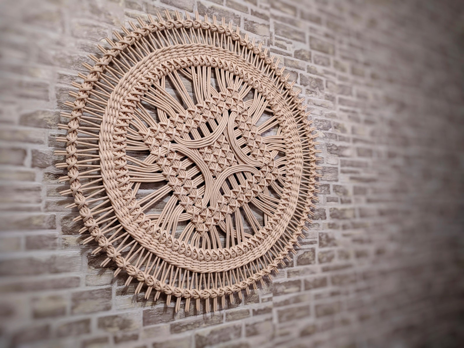 Set of 2 Wall Hanging Baskets Wall Decor Boho Wall Baskets Etsy