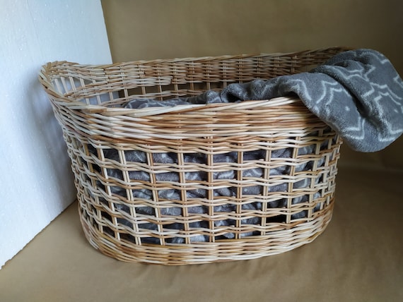 Large cane cheap storage baskets