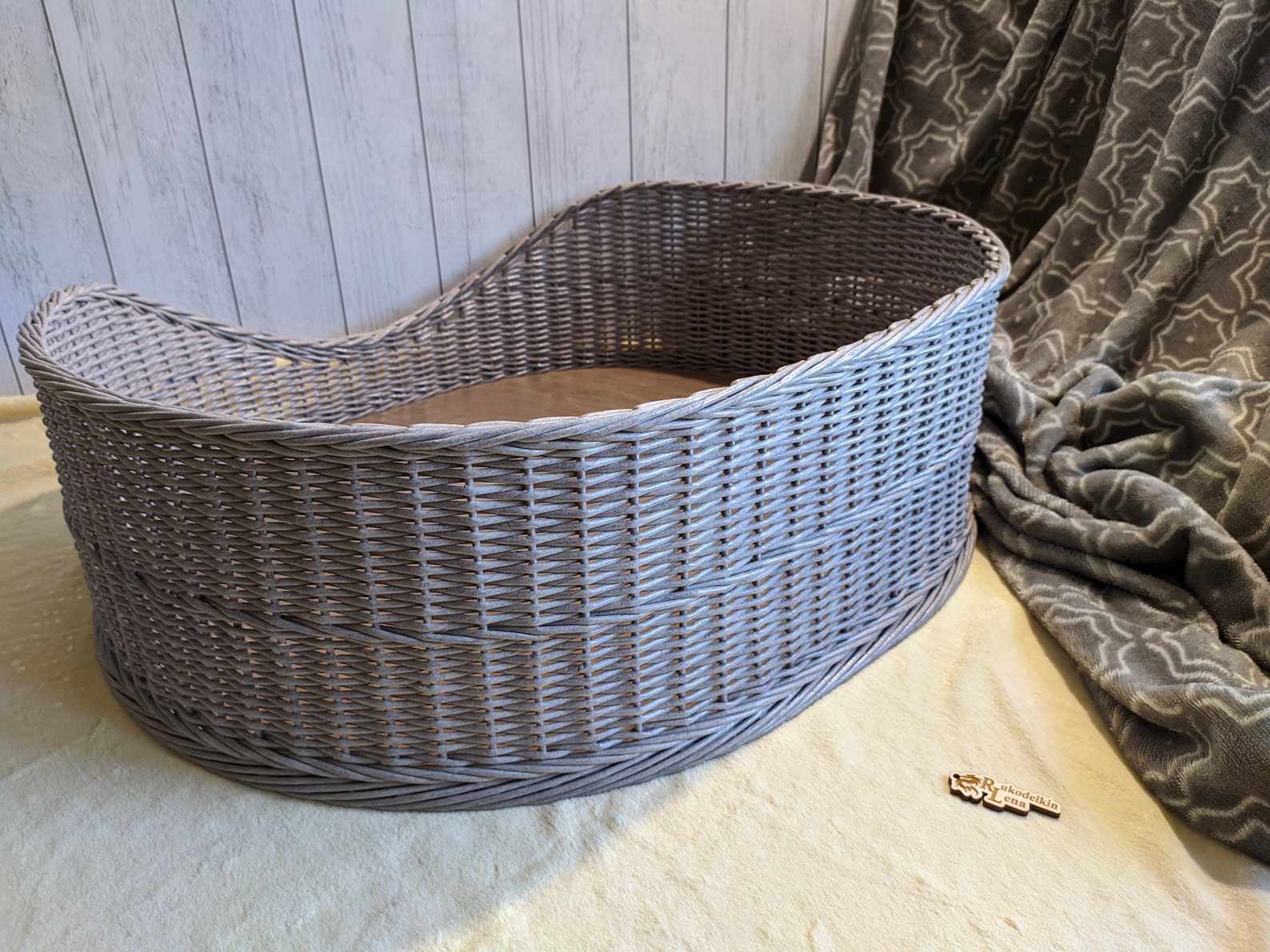 Wicker Dog Bed Dog Bed Custom Pet Bed Dog and Cat Basket Etsy