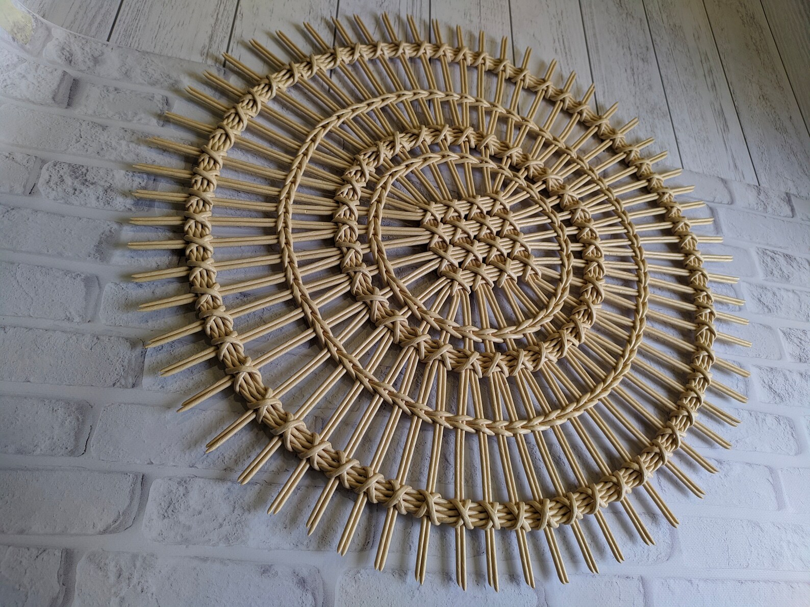 Set of 2 Wall Hanging Baskets Wall Decor Boho Wall Baskets Etsy