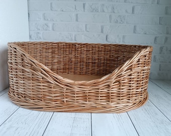Custom pet bed, bed personalization, dog and cat basket, wicker dog bed, dog bed, small dog basket, pet be, natural material pet basket