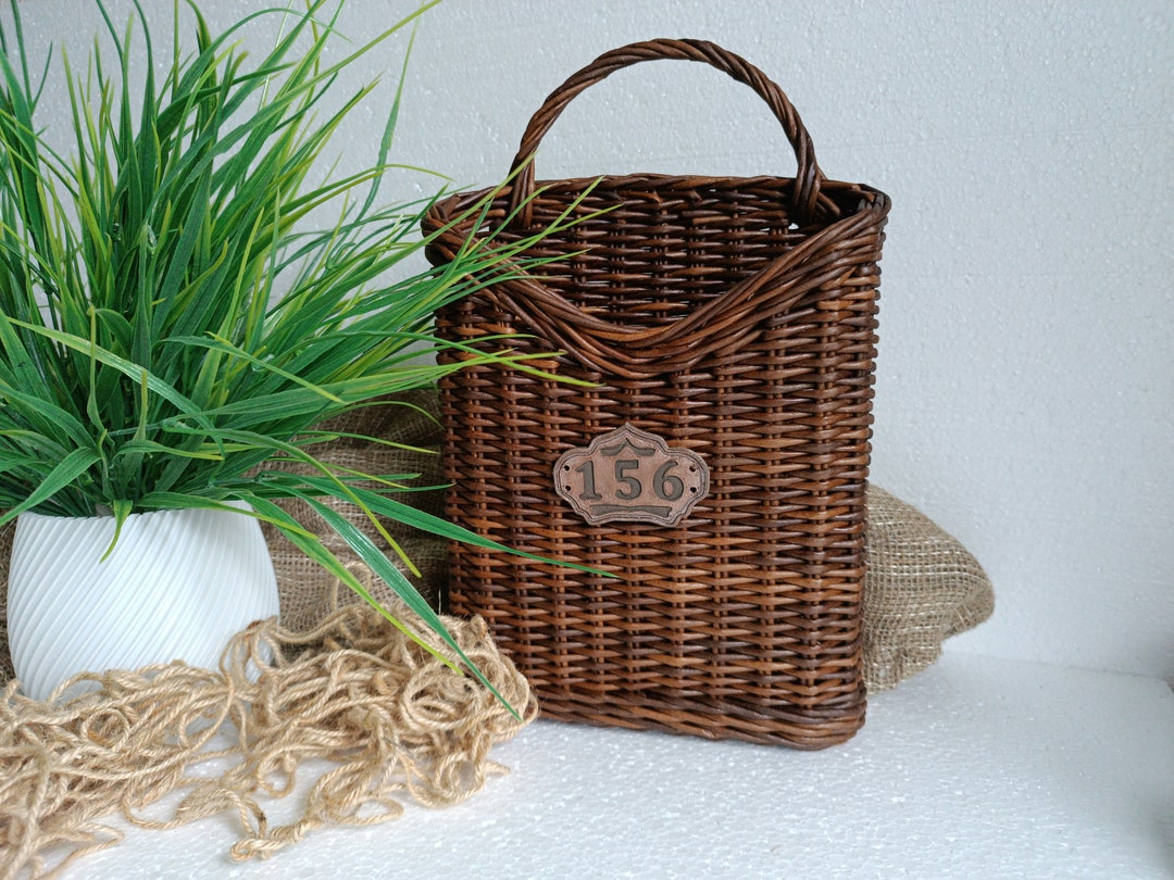 Mosaic Morse Wall Basket - Handwoven Artisan Decor