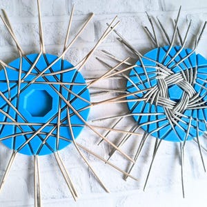 Set of 2 Plastic Basket Weaving Forms for Rattan Construction – Versatile and Durable Tools for Crafting Beautiful Woven Creations