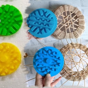A set of 1-18 |choose your desired quantity| weaving forms for rattan, paper, and jute. Basket weaving kit. Rattan crafting templates