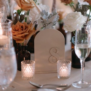 Wedding Table Numbers, Boho Wedding Table Numbers, Monochromatic Table Numbers, Arched Wedding Table Numbers, Elegant Table Numbers