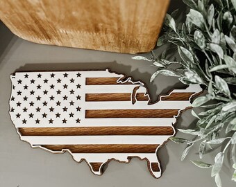 USA SVG, Fourth of July SVG, Layered Usa Svg, Glowforge Svg, Laser Ready Svg, Layered Sign Svg, Flag Svg, Independence Svg, Glowforge File