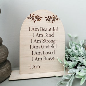 Affirmation Board SVG, Boho Glowforge SVG, Laser geschnitten Datei, Kinder Affirmation Board SVG, ich bin stark SVG, Boho Laser Datei, Kinder Affirmation