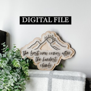 Plik cyfrowy, plik wyceny 3D, plik wycinany laserowo, motywacyjny cytat SVG, plik laserowy Glowforge, plik SVG Glowforge, plik wyceny Glowforge