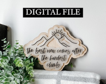 DIGITAL FILE, 3D Quote File, Laser Cut File, Motivational Quote svg, Glowforge Laser File, Glowforge svg file, Glowforge Quote File
