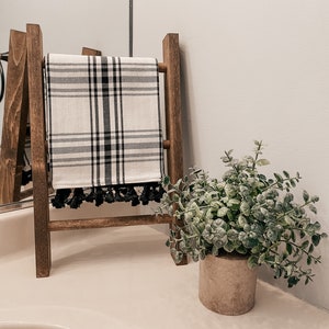 Kitchen Towel Ladder, Bathroom Towel Ladder, Farmhouse Kitchen, Farmhouse Towel Ladder, Tea Towel Ladder, Mini Ladder, Countertop Ladder