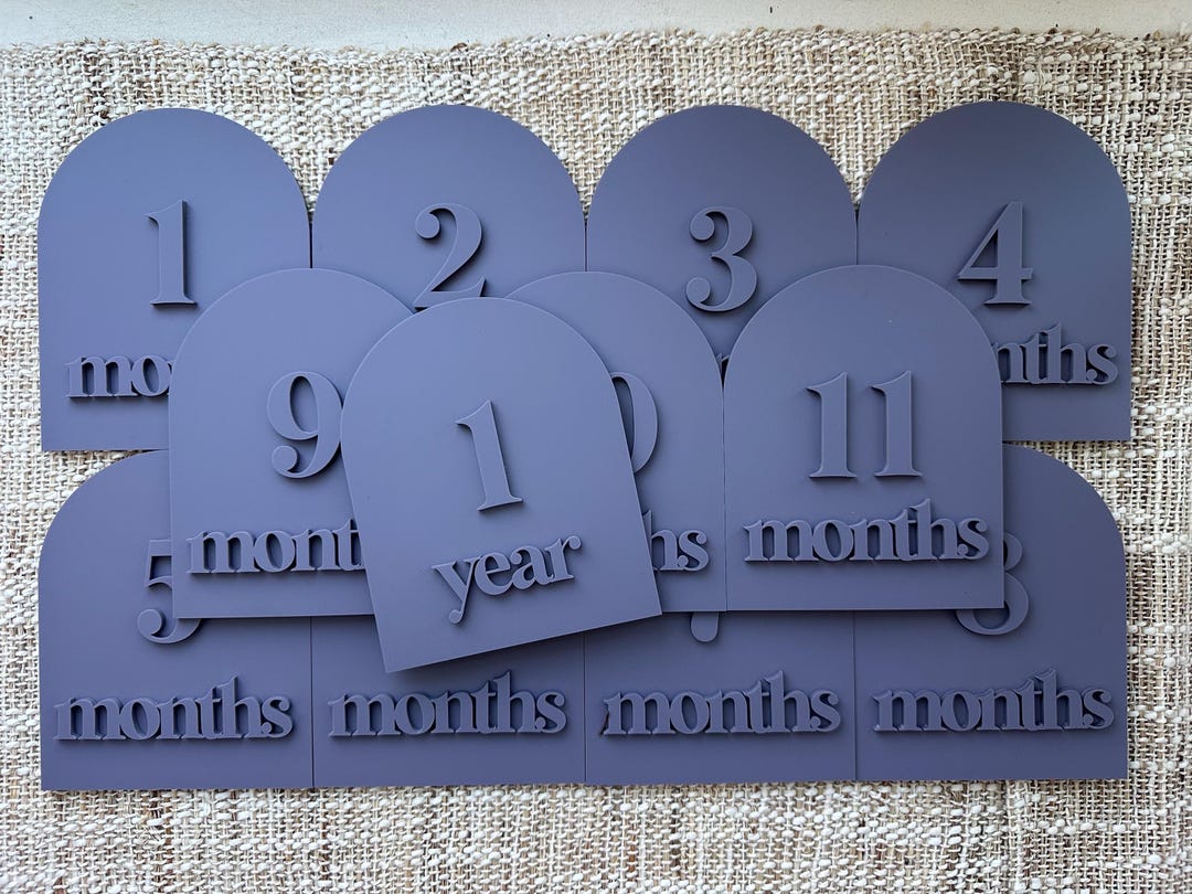 Monochrome Baby Monthly Milestone Cards | Modern Minimalist Baby Photo ...