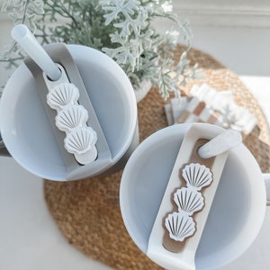 Seashell Stanley Topper, Seashell Tumbler Topper, Beach Stanley Topper, Beach Tumbler Topper, Seashell Drinkware