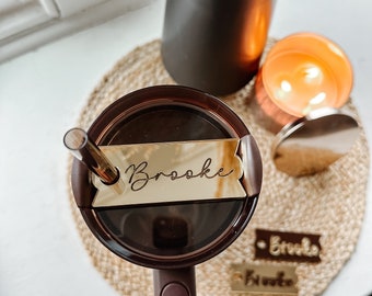 Chocolate & Gold Stanley Topper, Gold Stanley Topper, Brown Stanley Topper, Personalized Stanley Topper, Custom Tumbler Topper, Stanley Name