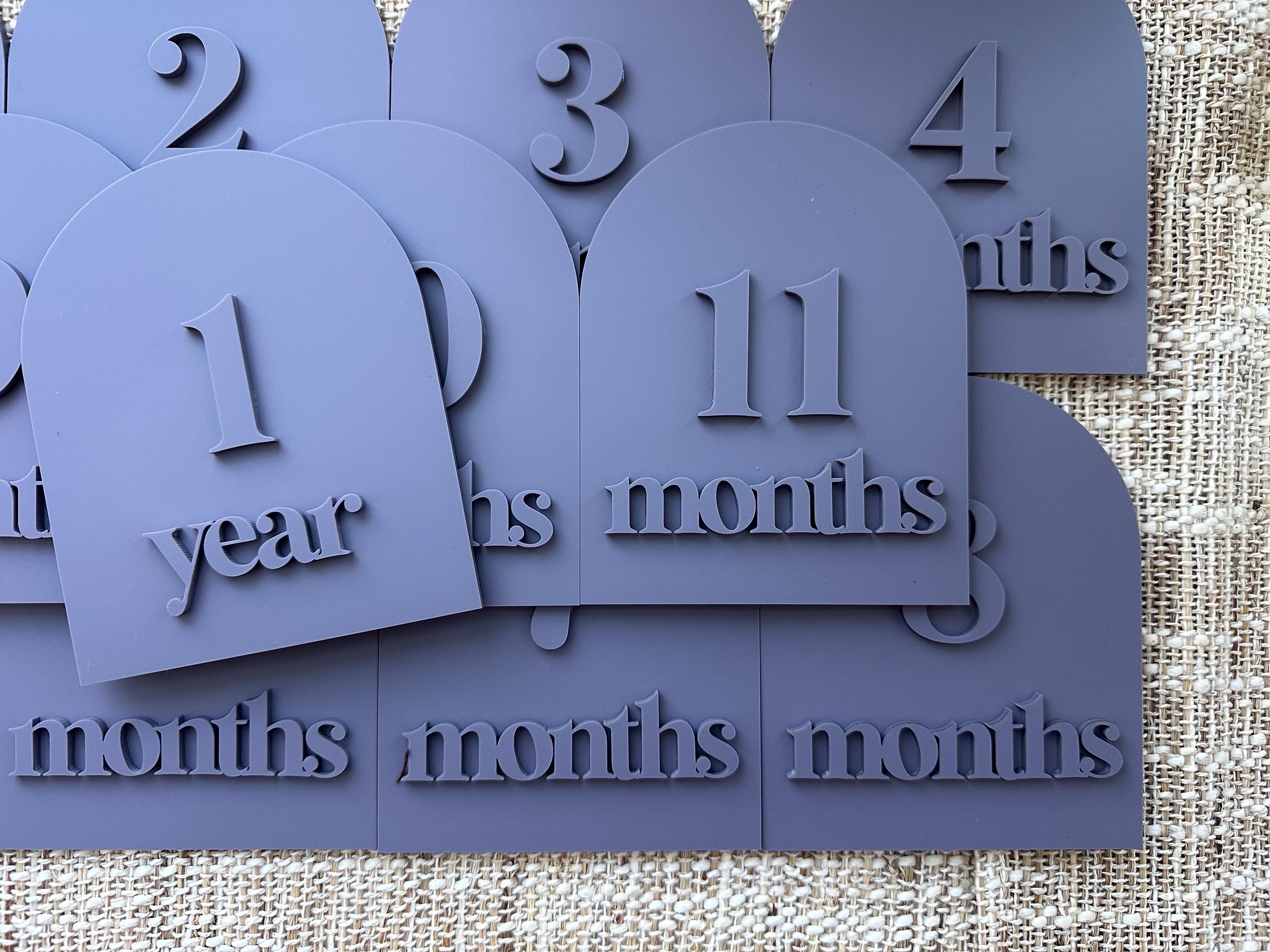 Monochrome Baby Monthly Milestone Cards | Modern Minimalist Baby Photo ...
