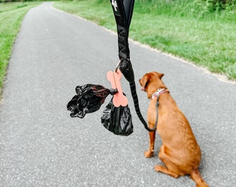 Dog Poop Bag Holder, Poop Bag Holder, Dog Walking Accessory, Dog Walking, Dog Leash Accessory, Poop Bags, Hands Free Poop Carrier