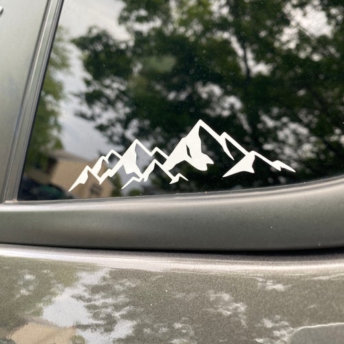 thumbnail image 2 of Redroxz Mountain Tree Scenery Vinyl Decal Sticker - Car Truck Window Wall Decor, Glossy/Matte/Metallic Finish 2 of 6