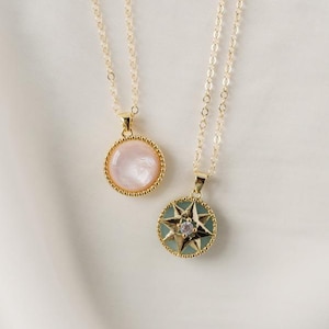 Gold Filled North Star Necklace: Handmade CZ Pendant