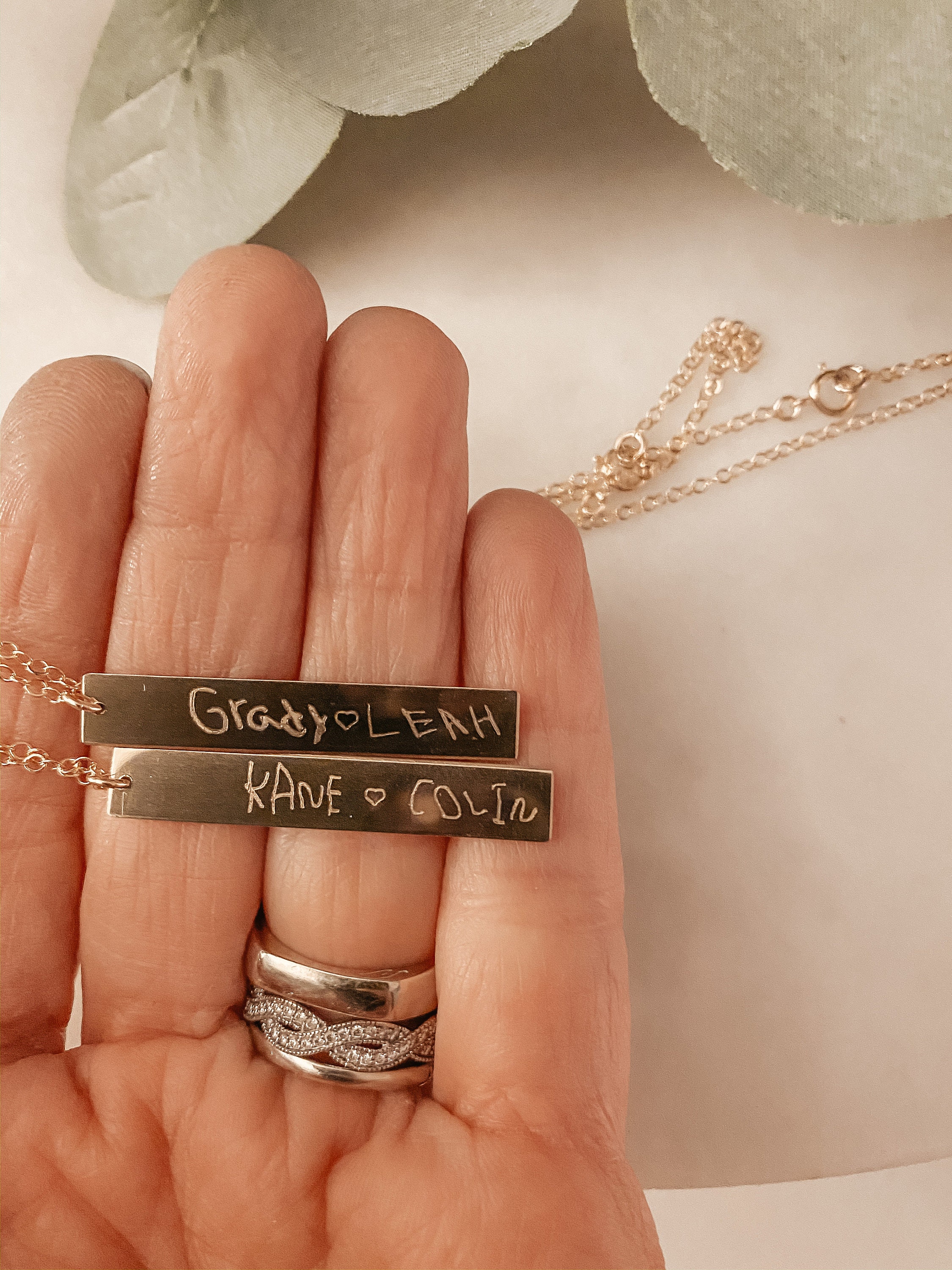 Personalized Bar Necklace Custom Jewelry Personalized Etsy UK