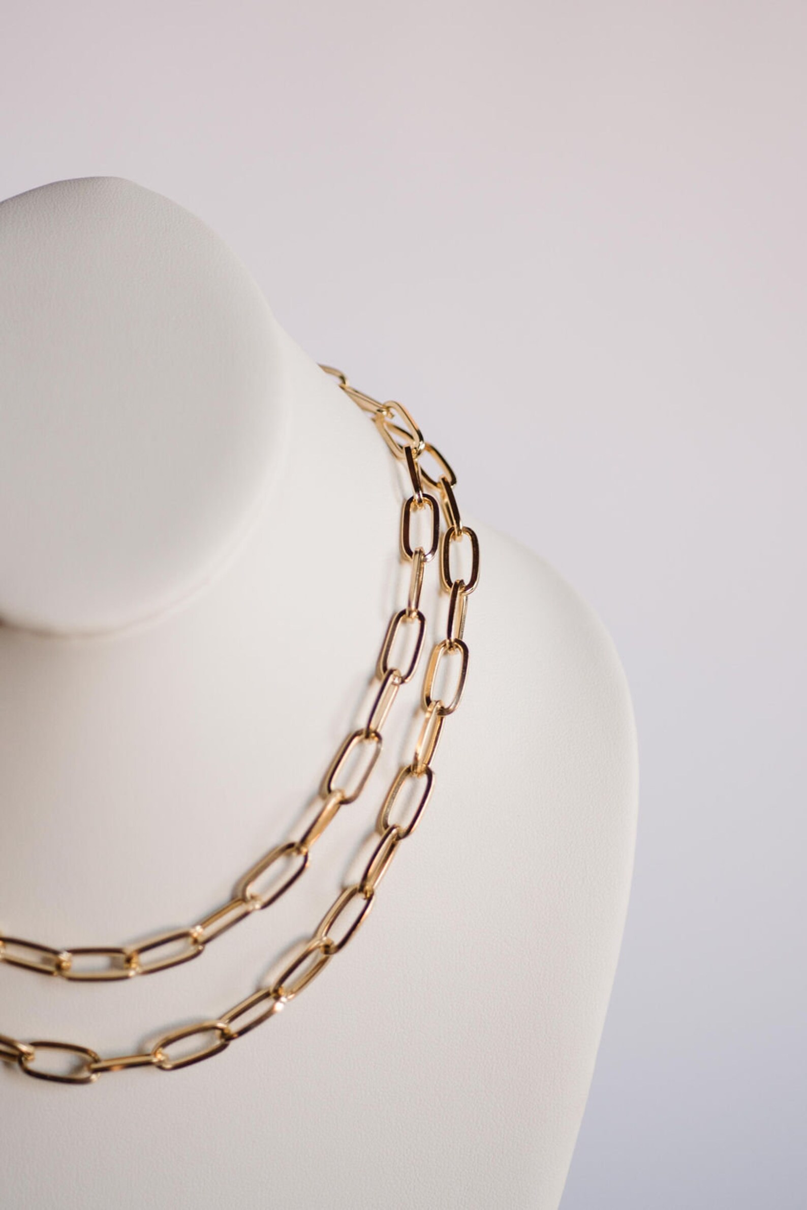 Large Link Chain 18k Gold Filled Chain XXL Paperclip Chain | Etsy