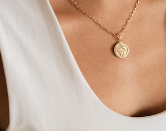 Collar del zodiaco de oro: joyería con colgante del zodiaco hecha a mano