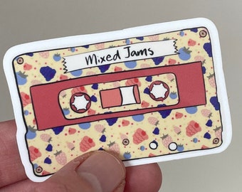 Mix Jams Sticker | Cassette Tape Sticker | Laptop sticker | Water bottle Sticker | Vinyl Decal
