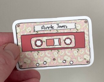 Apple Jams Sticker | Cassette Tape Sticker | Laptop sticker | Water bottle Sticker | Vinyl Decal